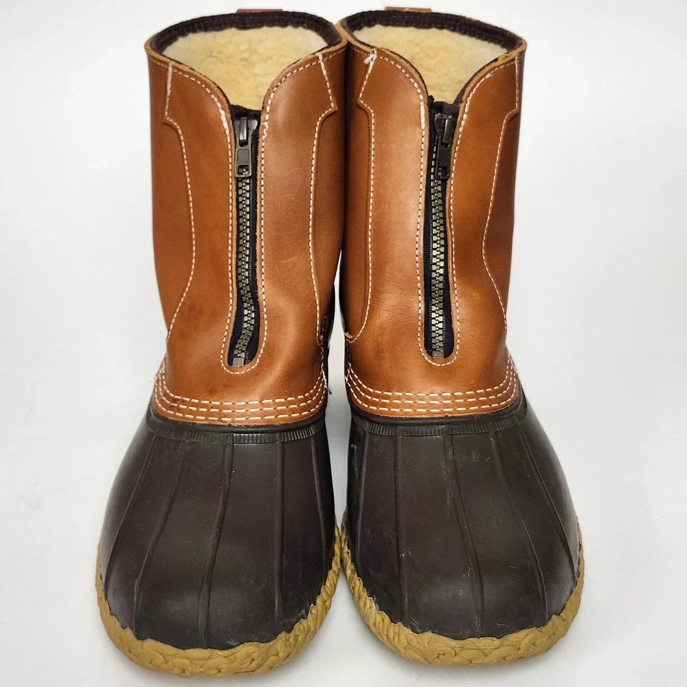 Vintage LL Bean Duck Boots 11 Wide Shearling Lined 8
